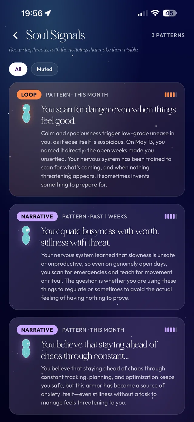 Soul Signals recurring patterns