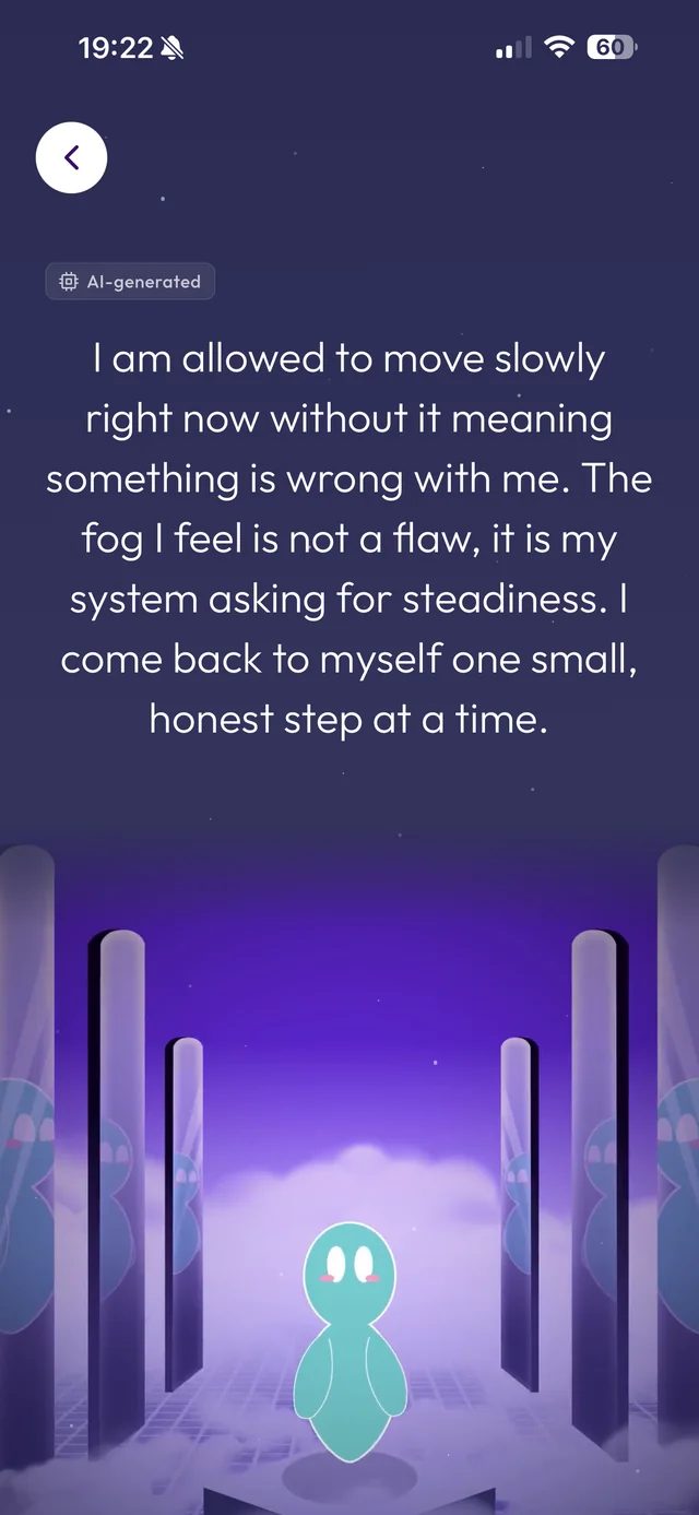 SoulTalk Affirmation Mirror screen